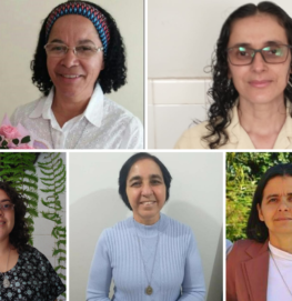 Fotos das cinco irmãs do novo governo da Congregação